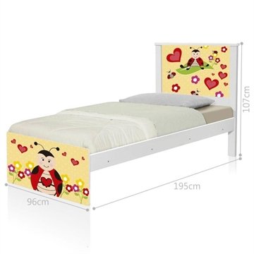 Cama Infantil Solteiro 195cm X 96cm Kmteb Joaninha