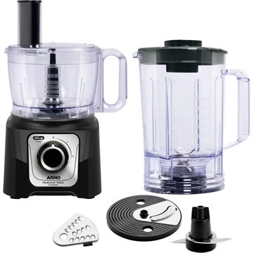 Multiprocessador Arno Mp63 Multichef 16 Funções 1000W 2 Velocidades Preto 110V
