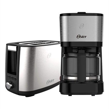 Kit Cafeteira Compacta 0,75L Ocaf300 E Torradeira Simple Life Otor600 Inox Oster