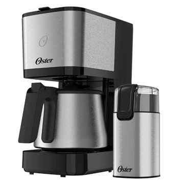 Kit Cafeteira E Moedor De Café Elétrico Ocaf650 Omdr110 Com Jarra 1 E 2L Inox Oster