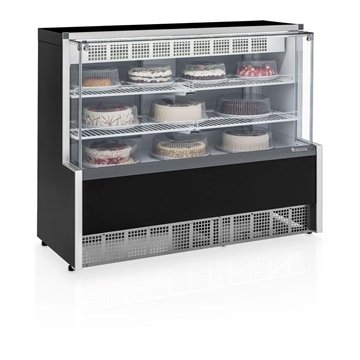 Vitrine Refrigerada Confeitaria Gelopar Gpea140rpr 140L Sem Porta Preto 220V
