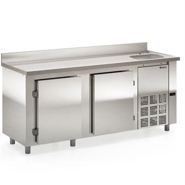 Balcão De Encosto Refrigerado Gelopar Gbfe200cd 556L Inox 220V