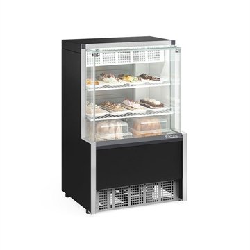 Vitrine Refrigerada Confeitaria Aurora Gelopar Gpea075rpr 75L Sem Porta Preto 220V