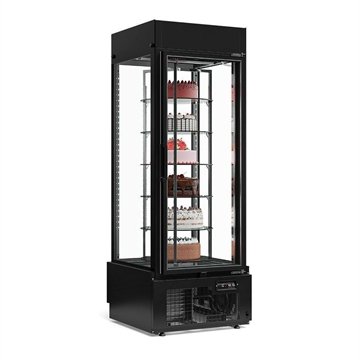 Expositor De Bolos Giratório Gelopar Gevg075pr 79L 1 Porta Preto 220V