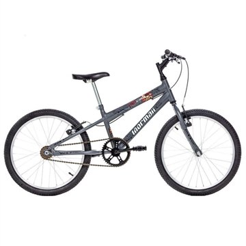 Bicicleta Top Lip Mountain Bike Aro 20 Quadro Aço 1V V-Brake Infantil Grafite Mormaii
