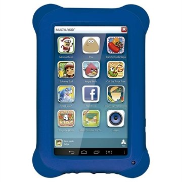 OLD Tablet Multilaser Kid Pad Azul Quad Core Dual Câmera Wi-Fi Tela Capacitiva 7Pol Memória 8Gb - NB194