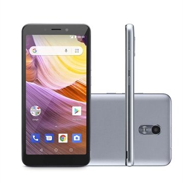 OLD Smartphone Ms50G 3G 5,5 Pol. Ram 1Gb Câmera 8Mp+5Mp Android 8.1 Bluetooth 8Gb Preto Multilaser - NB730