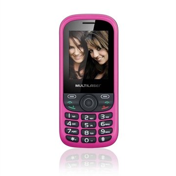 OLD Celular Multilaser Up Preto/Rosa com Trial Chip Tela 1.8" - P3275