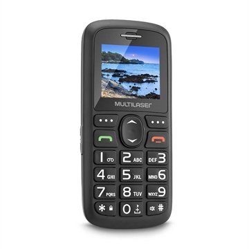OLD Celular Vita 3G Dual Chip USB Bluetooth Tela 1,8 Pol. + Base Carregadora Preto Multilaser - P9091