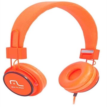 OLD Fone De Ouvido Multilaser Com Microfone Headfun Laranja P2 - PH086