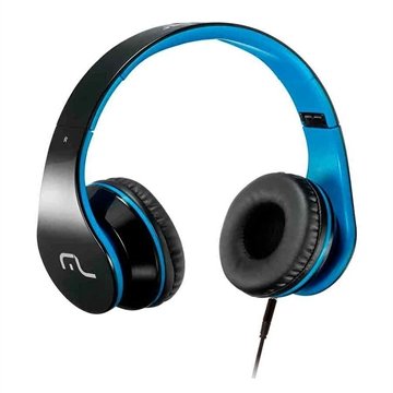 OLD Fone De Ouvido Multilaser Com Microfone Para Celular Preto E Azul P2 - PH113