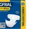 Fralda Descartável Adulto Bigfral Derma Plus Noturna Econômica Tamanho G - 4 Pacotes com 16 Fraldas - Total 64 Tiras