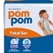Fralda Descartável PomPom Clássica Econômica Tamanho P - 8 Pacotes com 36 Fraldas - Total 288 Tiras