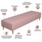 Kit 2 Puffs Decorativo Bali W01 Espuma Linho Rosa Lyam Decor