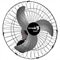 Ventilador de Parede Loren Sid Tufão M2 60cm 1 Velocidade 3 Pás Preto Bivolt