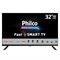 Smart TV LED 32" HD Philco Processador Quad Core GPU Triple Core Dolby Audio Mídia Cast Wi-Fi HDMI e USB Preta Bivolt PTV32G70