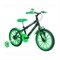 Bicicleta Polimet Infantil Polkids Freios V-Break Quadro 9/Aro 16 Preto/Verde 7154