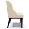 Cadeira Decorativa Sala de Jantar Base Fixa de Madeira Firenze Linho Areia/Preto G19 - Gran Belo