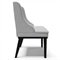 Cadeira Decorativa Sala de Jantar Base Fixa de Madeira Firenze Linho Cinza/Preto G19 - Gran Belo