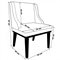 Cadeira Decorativa Sala de Jantar Base Fixa de Madeira Firenze PU Branco Fosco/Preto G19 - Gran Belo
