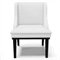 Cadeira Decorativa Sala de Jantar Base Fixa de Madeira Firenze PU Branco Fosco/Preto G19 - Gran Belo