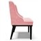 Cadeira Decorativa Sala de Jantar Base Fixa de Madeira Firenze Suede Rosa Bebê/Preto G19 - Gran Belo