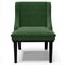 Cadeira Decorativa Sala de Jantar Base Fixa de Madeira Firenze Suede Verde Esmeralda/Preto