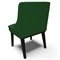 Cadeira Decorativa Sala de Jantar Base Fixa de Madeira Firenze Veludo Luxo Verde/Preto