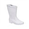 Bota Pega Forte Cano Médio sem Meia Branco 42