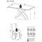 Conjunto Mesa de Jantar 160 cm com 6 cadeiras Lisboa Multimoveis EX1008 Madeirado/Off White/Grafite