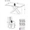 Conjunto Mesa de Jantar 160 cm com 6 cadeiras Moscou Multimoveis EX1009 Madeirado/Grafite/Castor