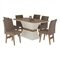Conjunto Mesa de Jantar 160 cm com 6 cadeiras Oslo Multimoveis EX1010 Madeirado/Off White/Castor