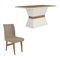 Conjunto Mesa de Jantar 160 cm com 6 cadeiras Oslo Multimoveis EX1010 Madeirado/Off White/Mascavo