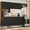 Armario Cozinha Compacta 235cm Rustic/Preto Gourmet