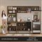 Armario Cozinha Compacta 235cm Rustic/Preto Gourmet