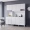 Kit Zinia Com Paneleiro 9 Portas 4 Gavetas Cozinha Mb1 180cm Cor Branco