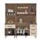 Kit Zinia Com Paneleiro 9 Portas 4 Gavetas Cozinha Mb1 180cm Cor Savana Off White