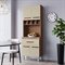 Kit Zinia Com Paneleiro 9 Portas 4 Gavetas Cozinha Mb1 180cm Cor Savana Off White