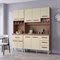 Kit Zinia Com Paneleiro 9 Portas 4 Gavetas Cozinha Mb1 180cm Cor Savana Off White