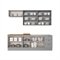 Cozinha Compacta Amy 10 Portas 7 Prateleiras Em Mdf Cinza Com Balcão Para Cooktop Casa 812