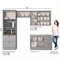 Cozinha Compacta Amy 8 Portas 5 Prateleiras Mdf Cinza Casa 812