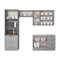 Cozinha Compacta Amy 8 Portas 5 Prateleiras Mdf Cinza Casa 812