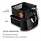 Fritadeira Sem Óleo Air Fryer Mondial Afn-60-Bi 6L 1900W Preto 220V