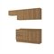Armário De Cozinha Completa Cb1409 8 Portas 3 Gavetas Mdf 260Cm Marrom