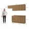 Armário De Cozinha Completa Cb1409 8 Portas 3 Gavetas Mdf 260Cm Marrom