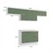 Armário De Cozinha Completa Cb1417 7 Portas 3 Gavetas Mdf 280Cm Branco E Verde