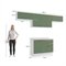Armário De Cozinha Completa Cb1417 7 Portas 3 Gavetas Mdf 280Cm Branco E Verde