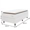 Cama Box Colchão Solteiro Molas Ensacadas City Pillow Top 88X188x61cm Linho Branco / Bege Hellen