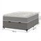Cama Box Baú Casal Molas Ensacadas Pillow Top 138X188x66cm Martino Cinza Umaflex Cinza
