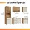 Armário De Cozinha Completa Cléo 11 Portas 5 Gavetas Mdf Off White
